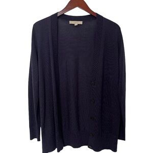LOFT Navy Women’s Button Cardigan Sweater